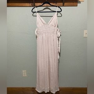 Lulus. NWT. Cream spaghetti strap midi dress.
